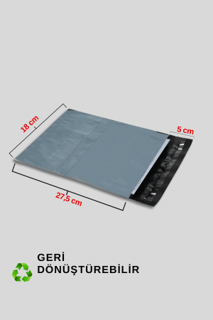 Kargo Poşeti Cepli 80 Mikron 18 x 27,5 Cm + 5 Cm