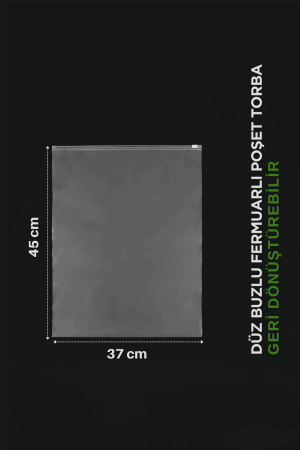 37x45 Buzlu Fermuarlı Poşet Torba
