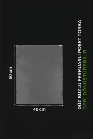 40x50 Buzlu Fermuarlı Poşet Torba